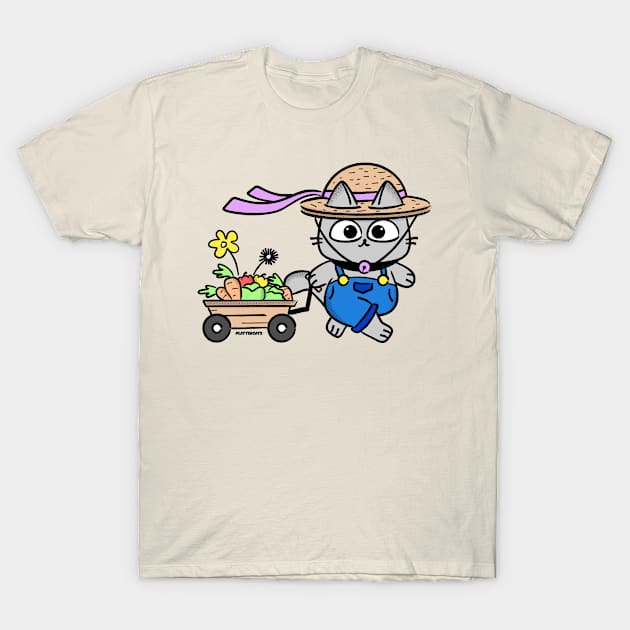 Gardening Cat T-Shirt by plattercats